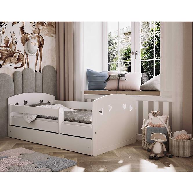 Dětská postel Julia +SZ bílá 80x140