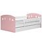 Dětská postel Julia +SZ Mix pudrově růžová 80x160,2