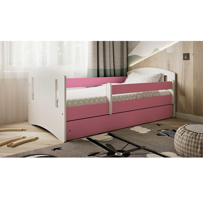 Dětská postel Classic 2 růžová 80x140 