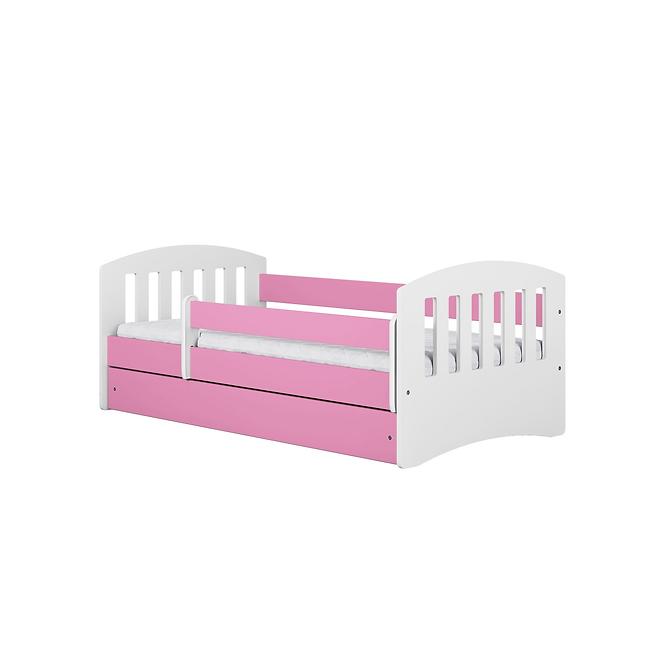 Dětská postel Classic 1 růžová 80x180 