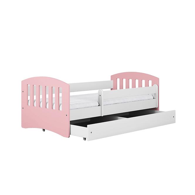 Dětská postel Classic 1+M Mix pudrově růžová 80x140 