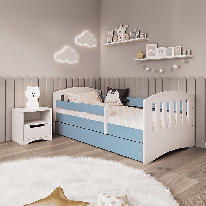 Dětská postel Classic 1+Sz modrá 80x160 