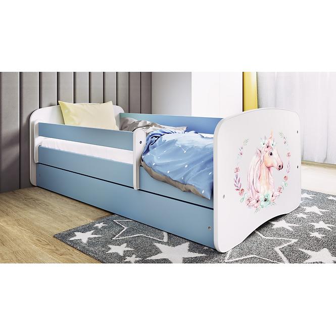 Dětská postel Babydreams modrá 70x140 Kůň