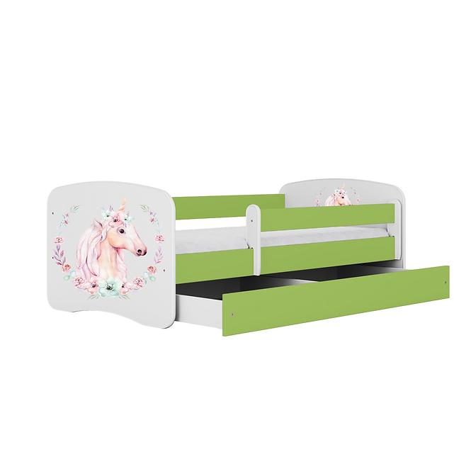 Dětská postel Babydreams zelená 70x140 Kůň