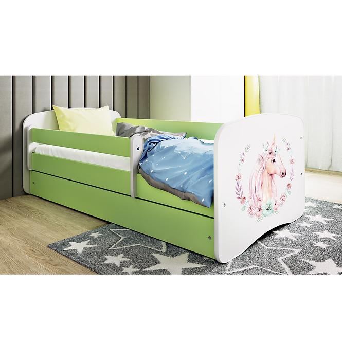Dětská postel Babydreams zelená 70x140 Kůň