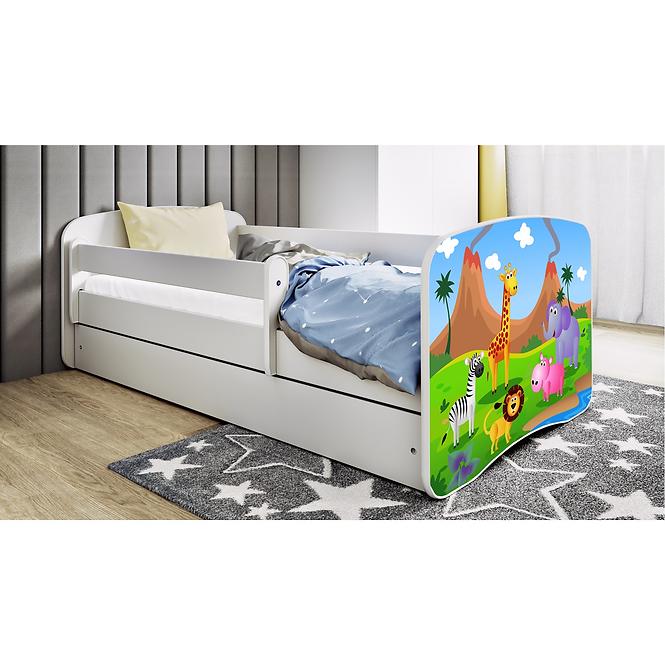 Dětská postel Babydreams bílá 70x140 Safari