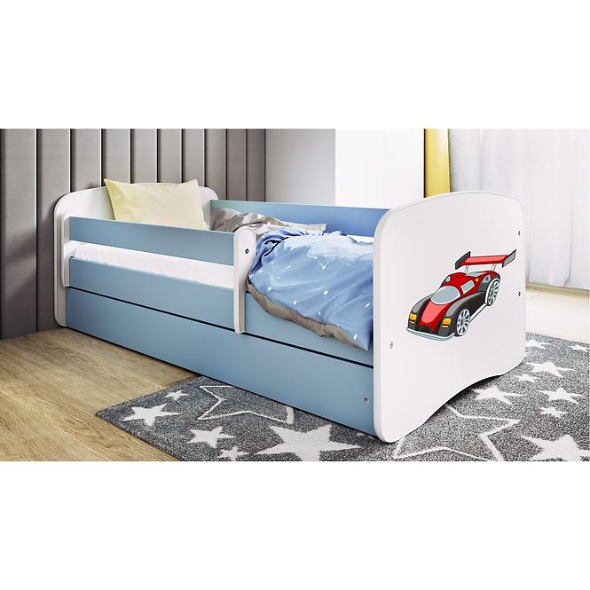 Dětská postel Babydreams modrá 70x140 Auto