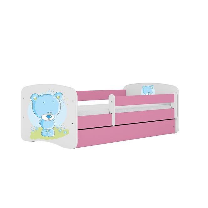 Dětská postel Babydreams růžová 70x140 Modrý medvídek