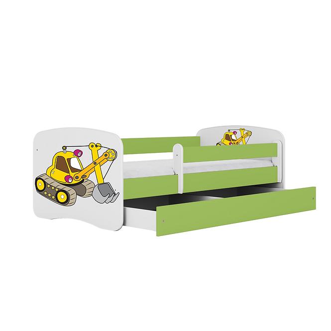 Dětská postel Babydreams zelená 70x140 Bagr