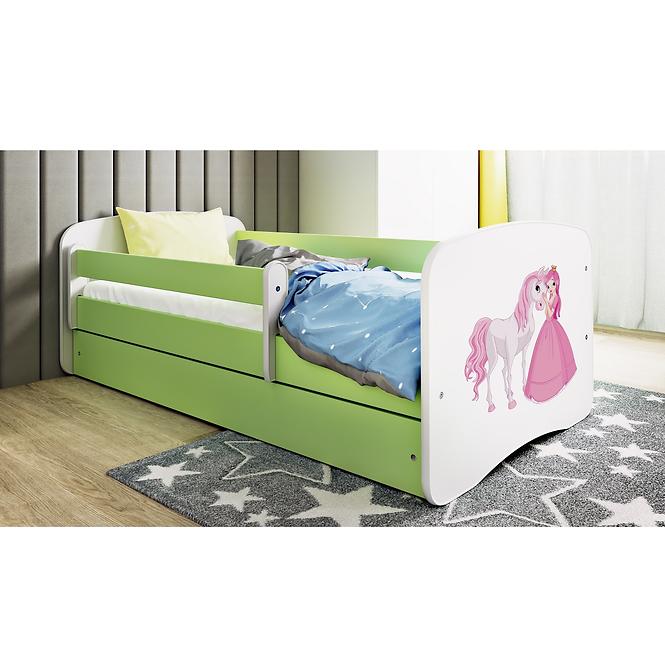 Dětská postel Babydreams zelená 70x140 Princezna 2