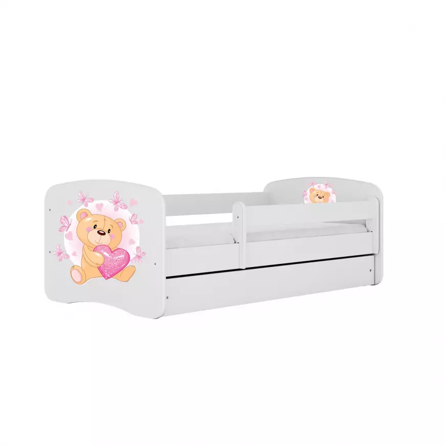 Dětská postel Babydreams bílá 80x160 Medvídek s motýlky