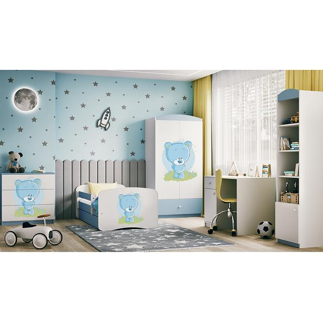 Dětská postel Babydreams modrá 80x160 Modrý medvídek