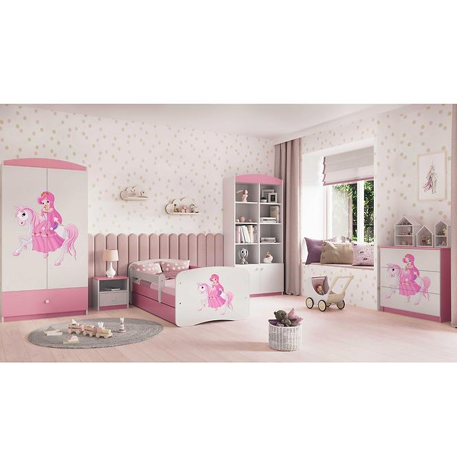 Dětská postel Babydreams růžová 80x160 Princezna 1