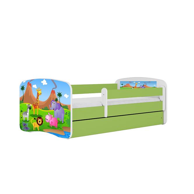 Dětská postel Babydreams zelená 80x160 Safari