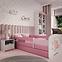 Dětská postel Babydreams růžová 80x180 Medvídek s motýlky,5