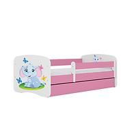 Dětská postel Babydreams růžová 80x180 Slon