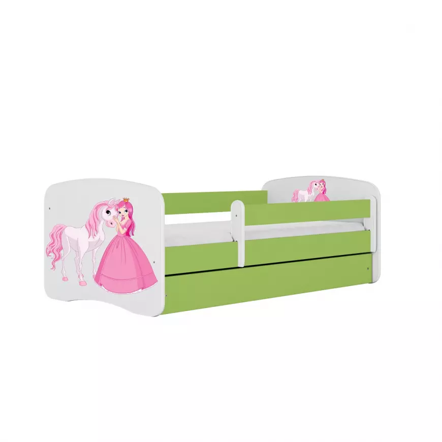 Dětská postel Babydreams zelená 80x180 Princezna 2