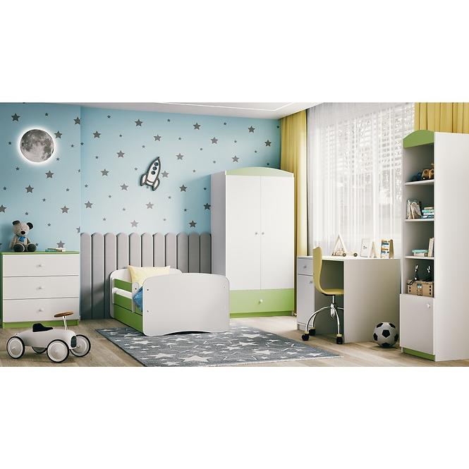 Dětská postel Babydreams+M zelená 70x140