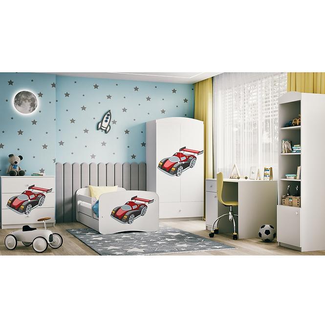 Dětská postel Babydreams+M bílá 70x140 Auto