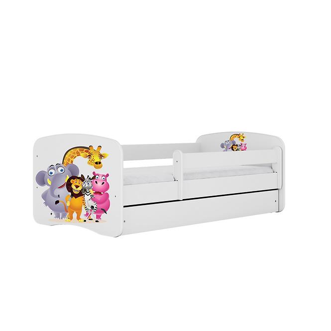 Dětská postel Babydreams+M bílá 70x140 Zoo