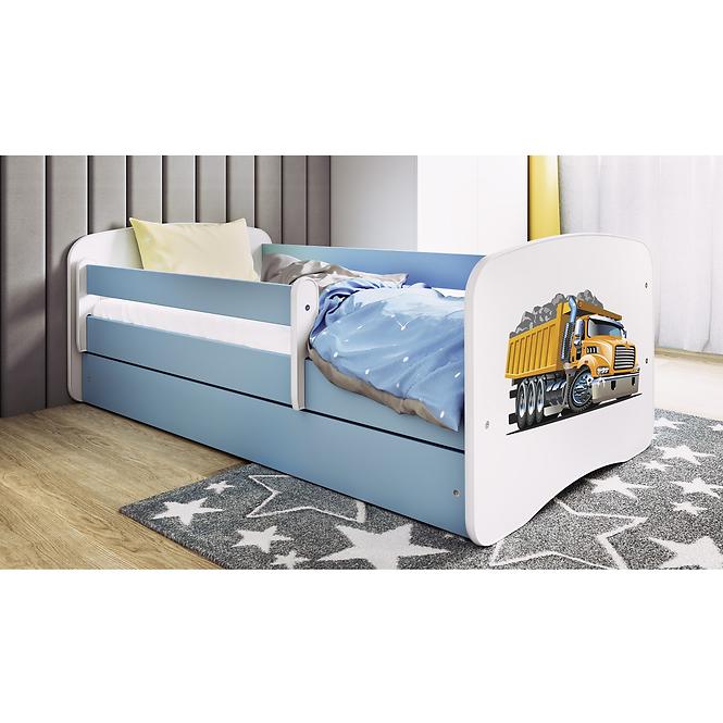 Dětská postel Babydreams+M modrá 70x140 Náklaďák