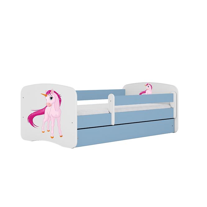 Dětská postel Babydreams+M modrá 70x140 Jednorožec