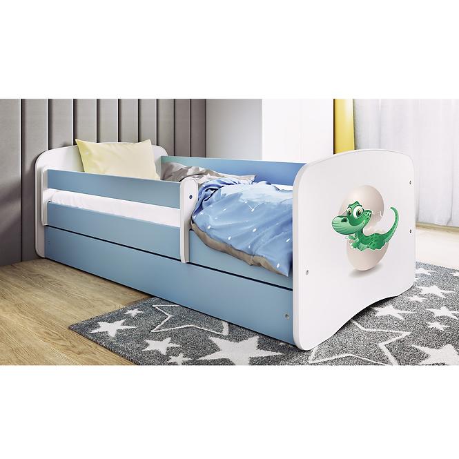 Dětská postel Babydreams+M modrá 70x140 Dinosaurus