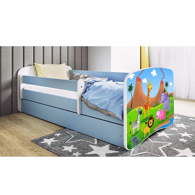 Dětská postel Babydreams+M modrá 70x140 Safari