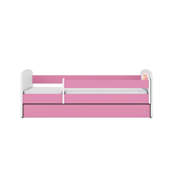 Dětská postel Babydreams+M růžová 70x140 Medvídek s motýlky