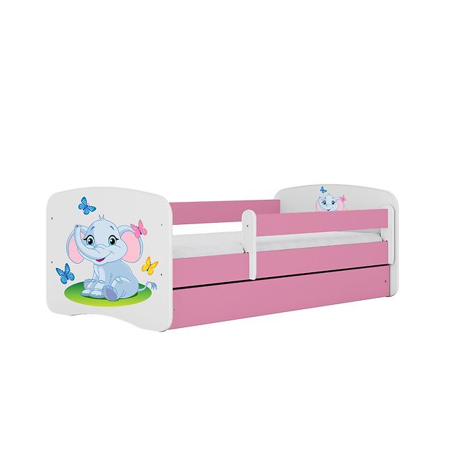 Dětská postel Babydreams+M růžová 70x140 Slon