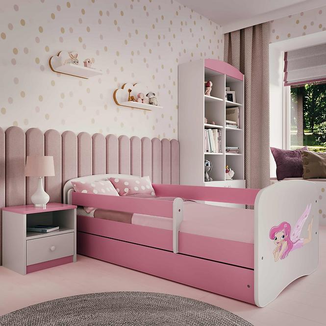 Dětská postel Babydreams+M růžová 70x140 Víla 2