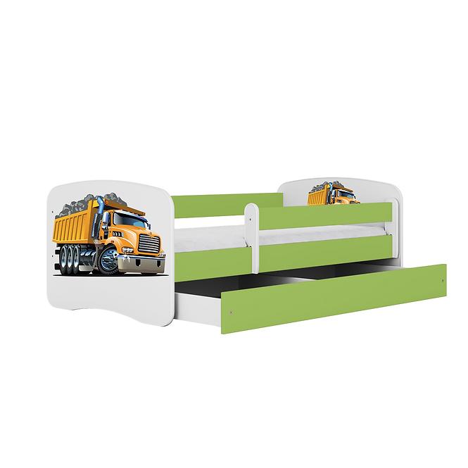 Dětská postel Babydreams+M zelená 70x140 Náklaďák
