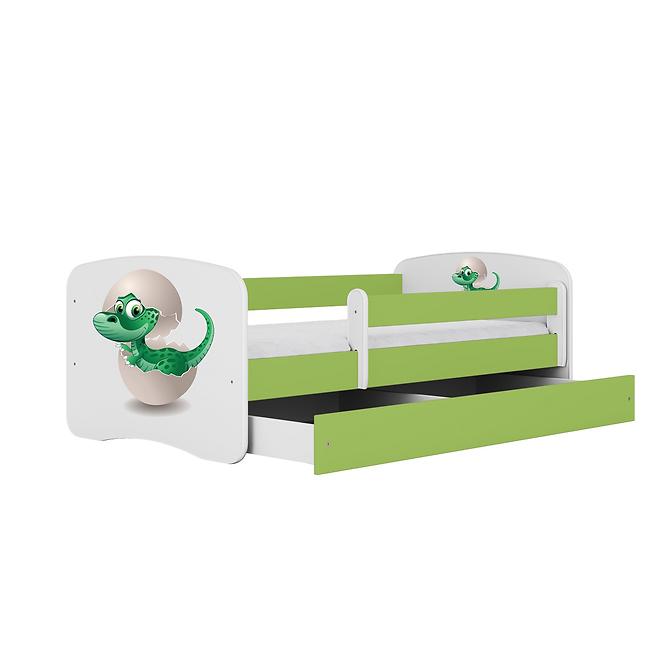 Dětská postel Babydreams+M zelená 70x140 Dinosaurus