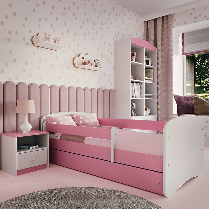 Dětská postel Babydreams+M růžová 80x160