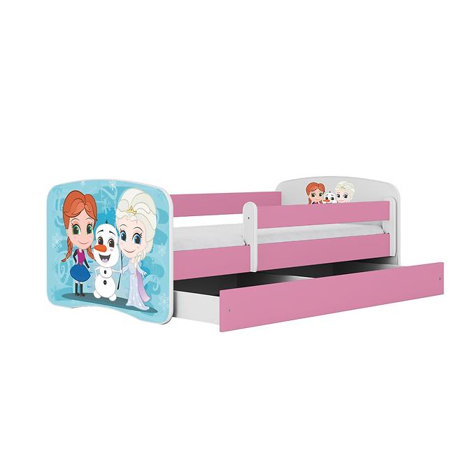 Dětská postel Babydreams+M růžová 80x160 Země ledu