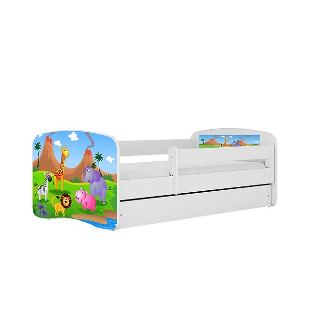 Dětská postel Babydreams+M bílá 80x160 Safari