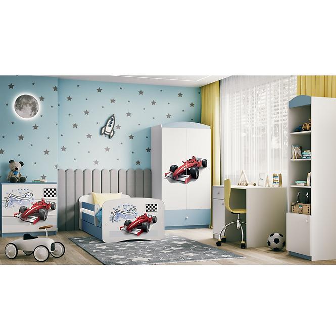 Dětská postel Babydreams+M modrá 80x160 Formule