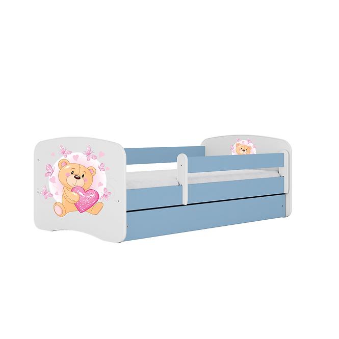 Dětská postel Babydreams+M modrá 80x160 Medvídek s motýlky