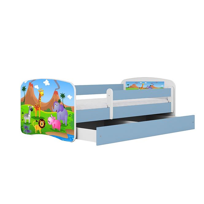 Dětská postel Babydreams+M modrá 80x160 Safari