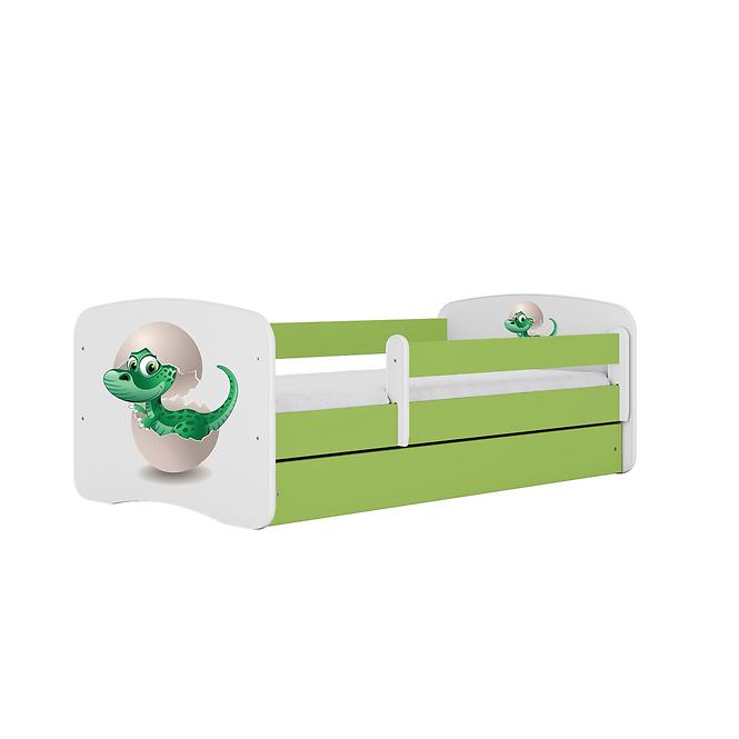 Dětská postel Babydreams+M zelená 80x160 Dinosaurus