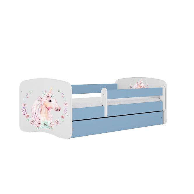 Dětská postel Babydreams+M modrá 80x180 Kůň