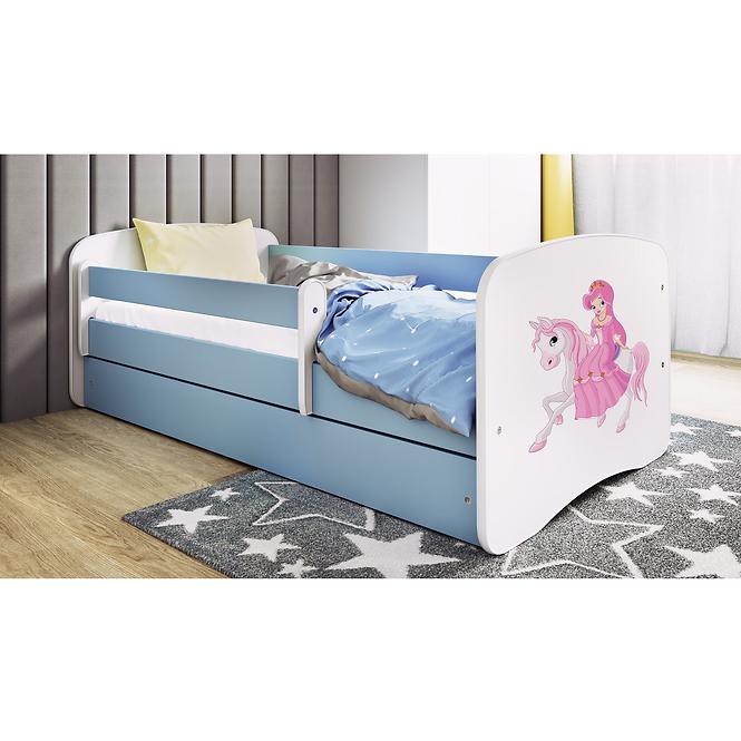 Dětská postel Babydreams+M modrá 80x180 Princezna 1