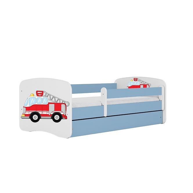 Dětská postel Babydreams+M modrá 80x180 Hasičské auto