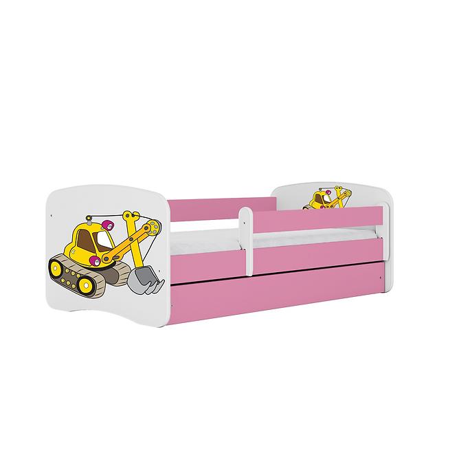 Dětská postel Babydreams+M růžová 80x180 Bagr