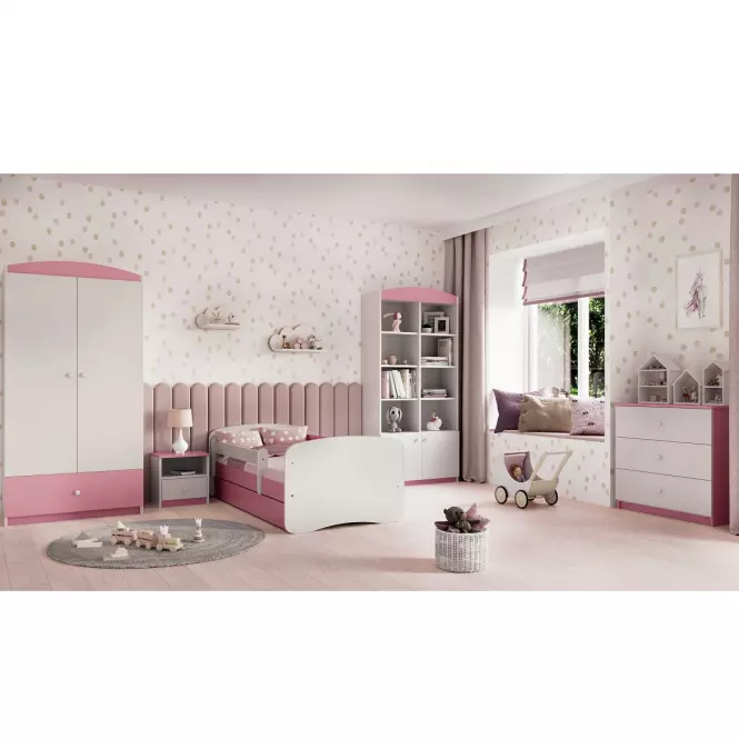 Dětská postel Babydreams+SZ růžová 70x140,5