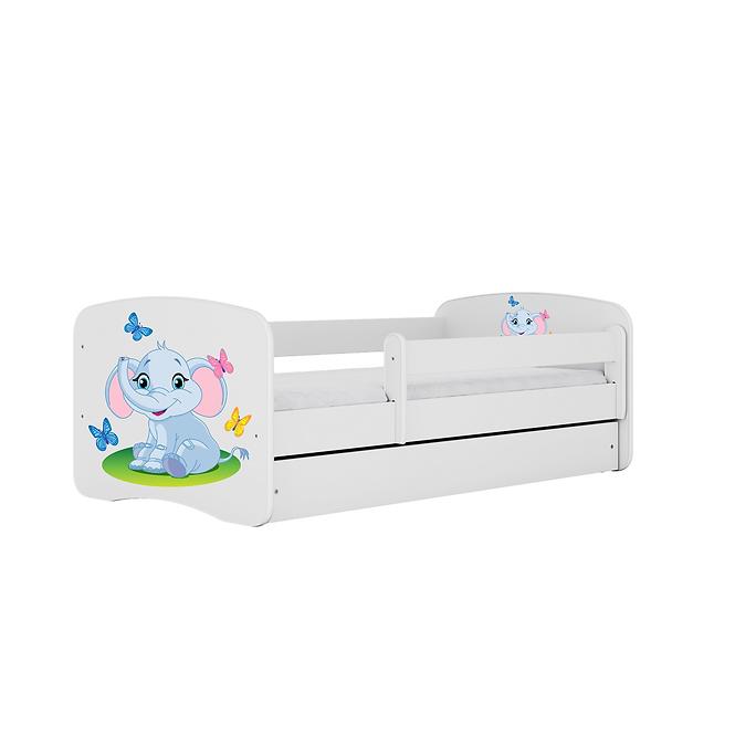 Dětská postel Babydreams+SZ bílá 70x140 Slon
