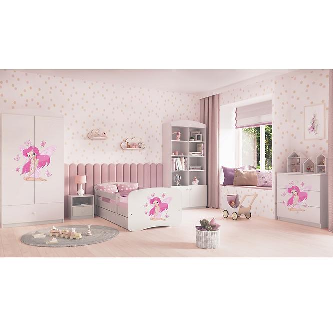 Dětská postel Babydreams+SZ bílá 70x140 Víla 1
