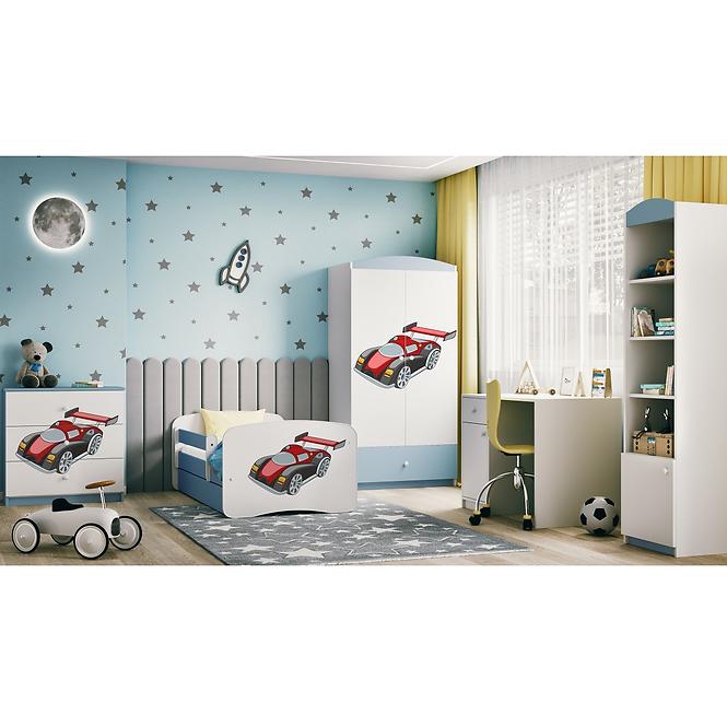 Dětská postel Babydreams+SZ modrá 70x140 Auto