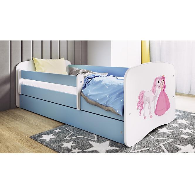 Dětská postel Babydreams+SZ modrá 80x160 Princezna 2