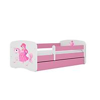 Dětská postel Babydreams+SZ růžová 80x160 Princezna 1